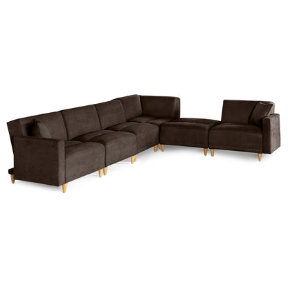 Sala modular Avalon de 6 modulos Color Chocolate