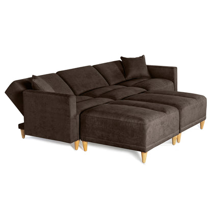 Sala modular Avalon de 5 modulos Color Chocolate