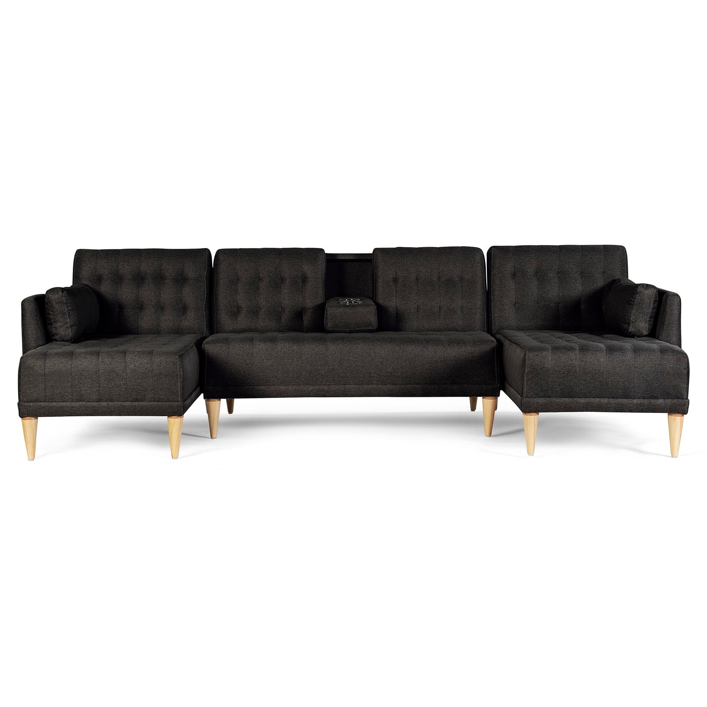 Sala Modular Doble Chaise Boyd Color Negro