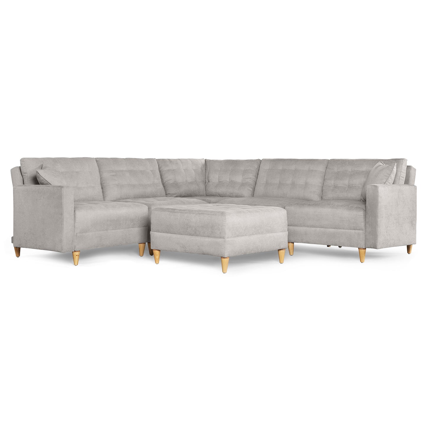 Sala Modular Godric de 6 modulos Color Gris Claro