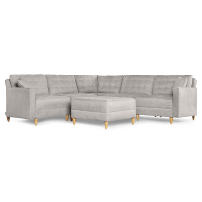 Sala Modular Godric de 6 modulos Color Gris Claro