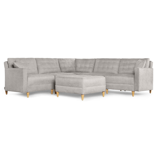 Sala Modular Godric de 6 modulos Color Gris Claro