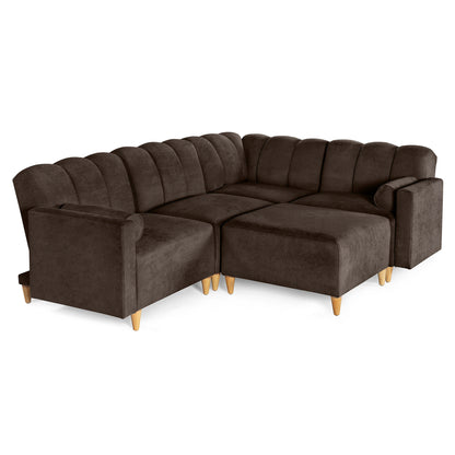 Sala Modular Kieran de 5 modulos Color Chocolate