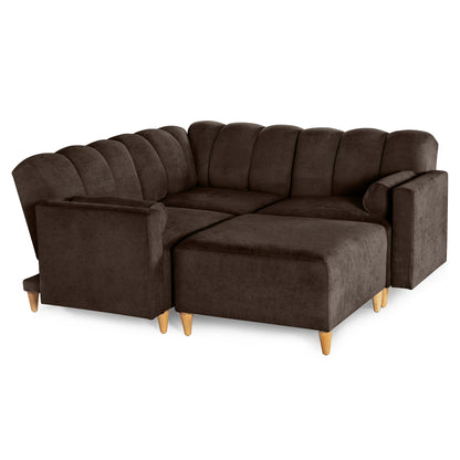 Sala Modular Kieran de 4 modulos Color Chocolate