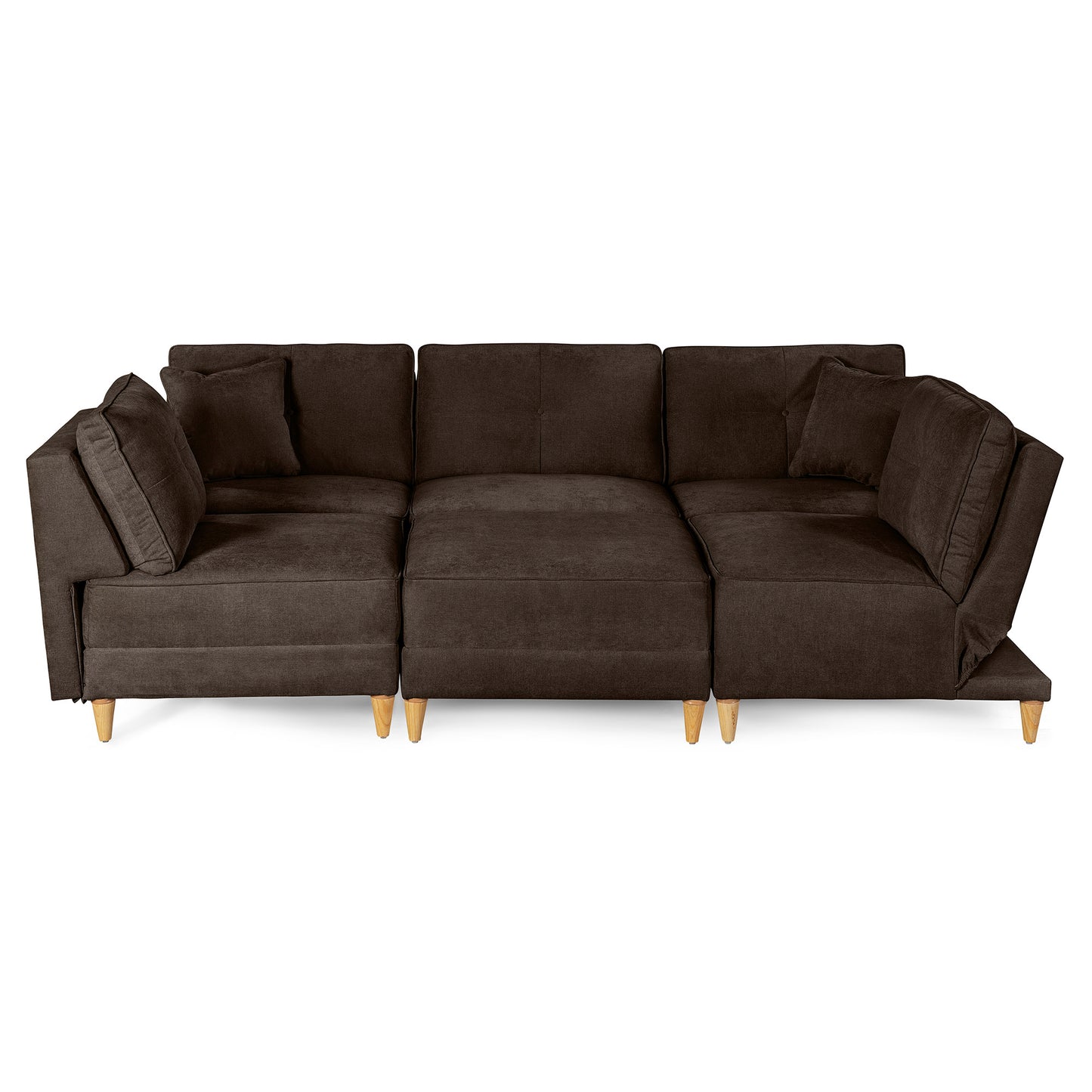 Sala Modular Maristella De 6 modulos Color Chocolate