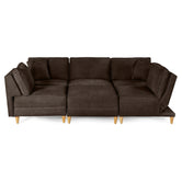 Sala Modular Maristella De 6 modulos Color Chocolate