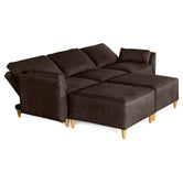 Sala De 5 Modulos Makora Morelli Memory Foam Chocolate Chenil Respaldo Reclinable De 3 Posiciones