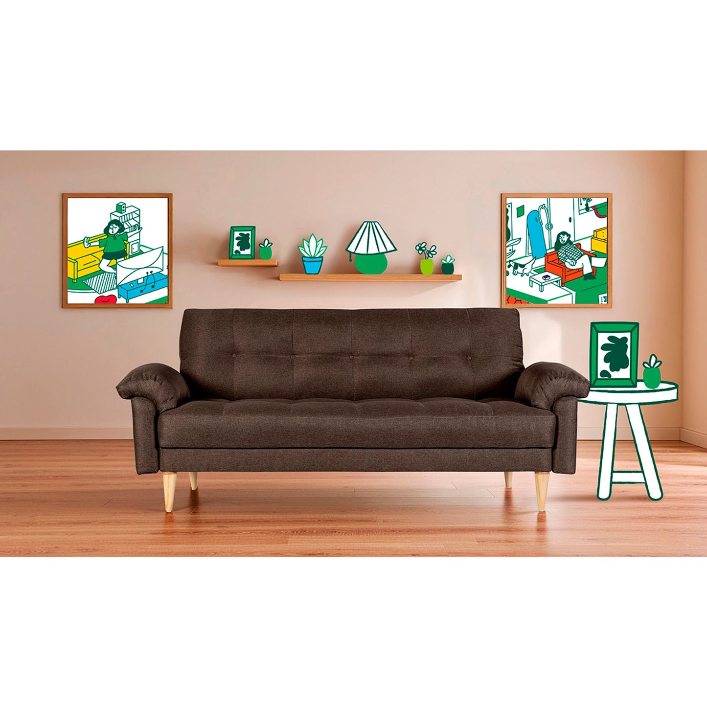 Sofá Cama Salam Color Chocolate