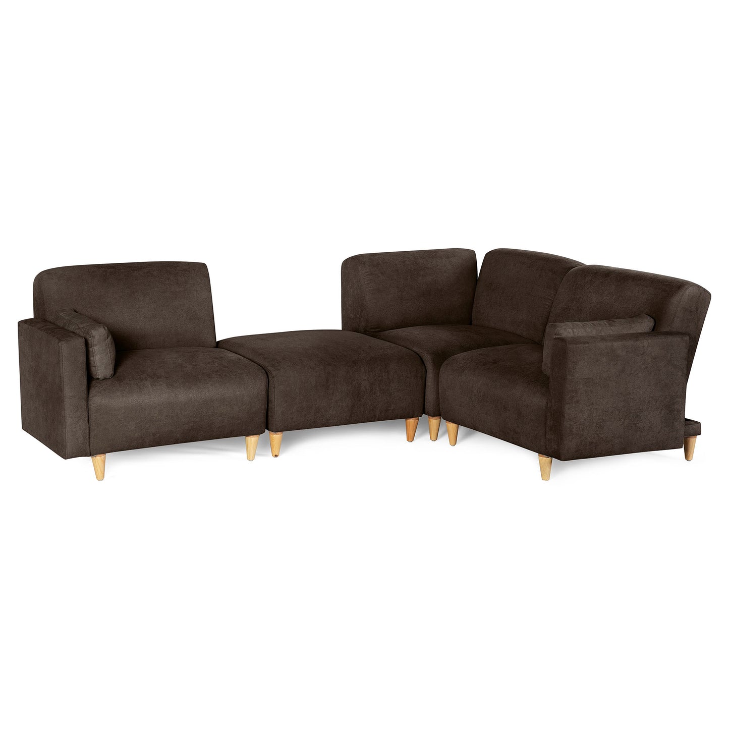 Sala Modular de 4 modulos Zavian Color Chocolate