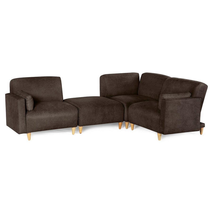 Sala Modular de 4 modulos Zavian Color Chocolate