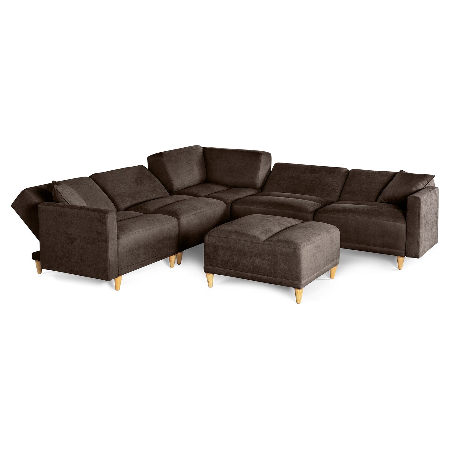 Sala modular Avalon de 6 modulos Color Chocolate