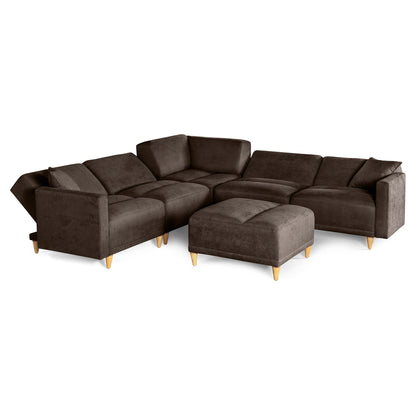 Sala modular Avalon de 6 modulos Color Chocolate