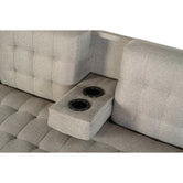 Sala Modular Doble Chaise Barker Color Gris Claro
