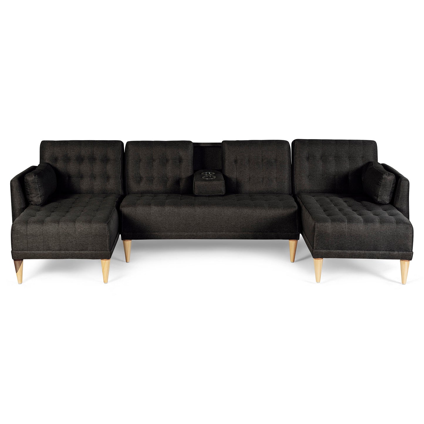Sala Modular Doble Chaise Boyd Color Negro