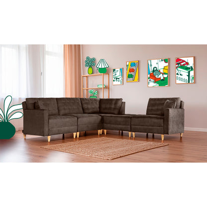Sala Modular Godric de 5 modulos Color Chocolate