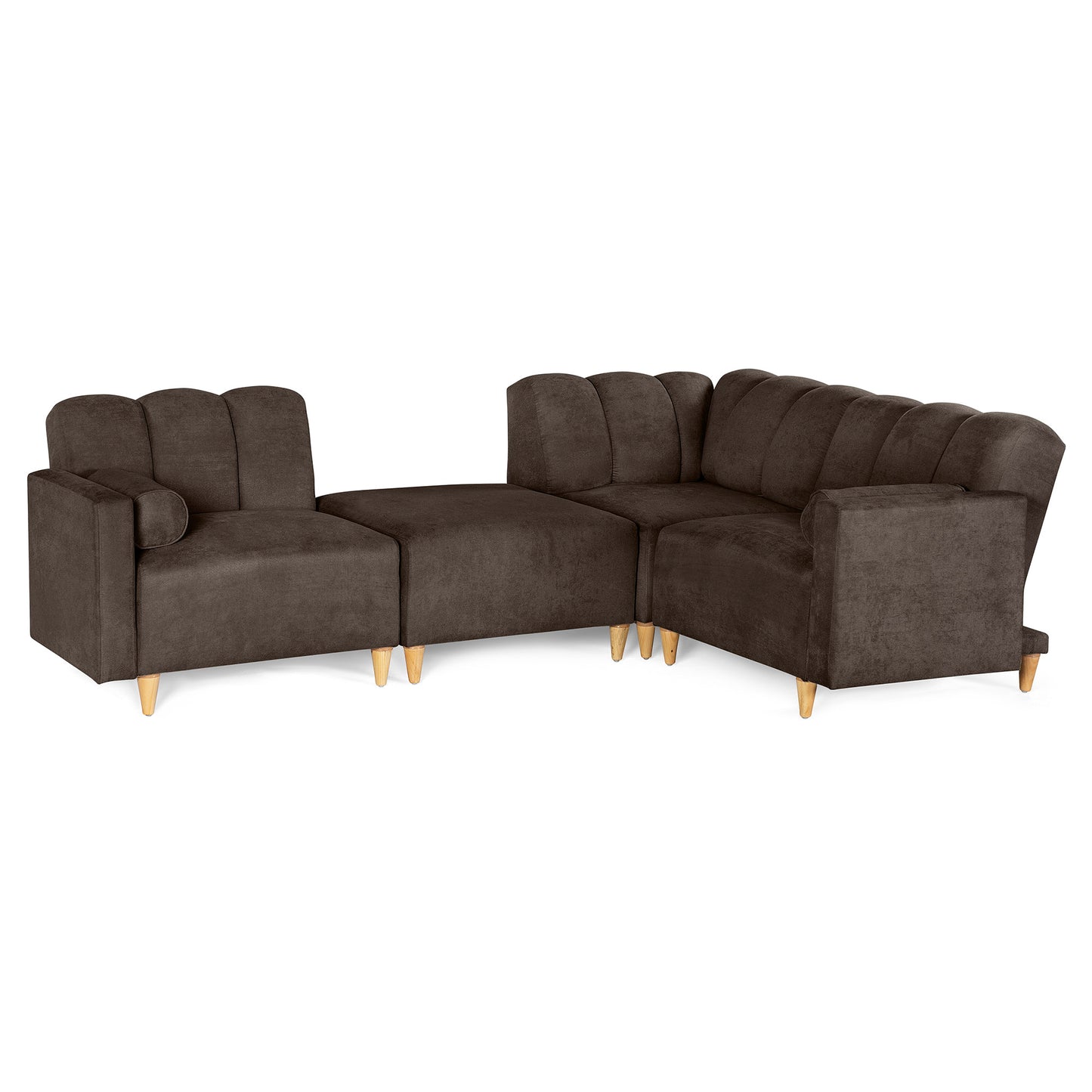 Sala Modular Kieran de 4 modulos Color Chocolate