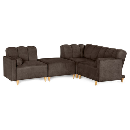 Sala Modular Kieran de 4 modulos Color Chocolate