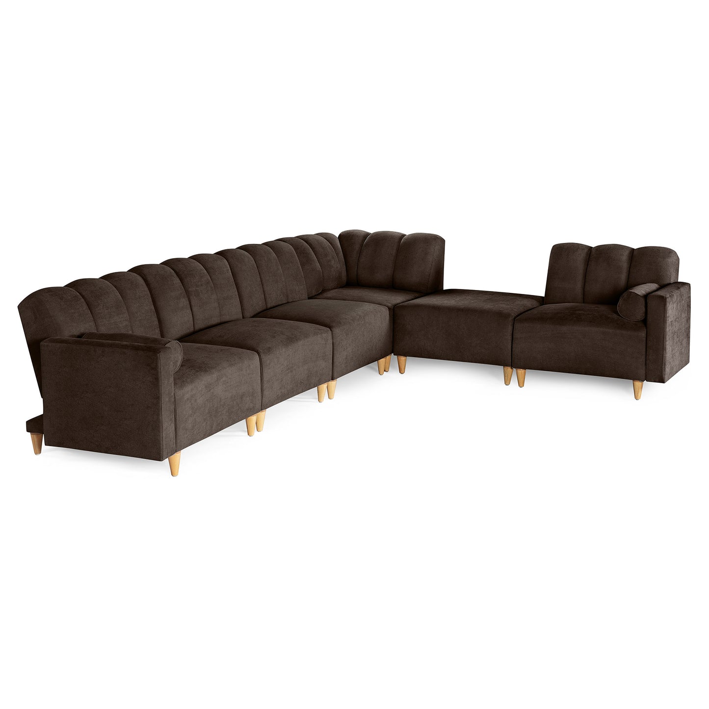 Sala Modular Kieran de 6 modulos Color Chocolate