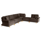 Sala Modular Maristella De 6 modulos Color Chocolate