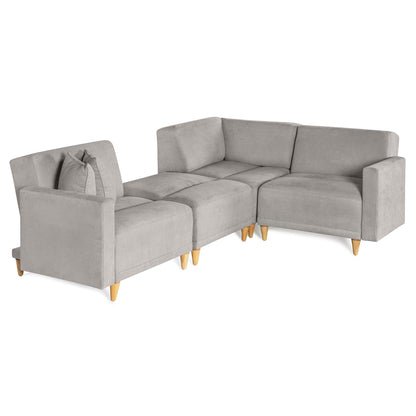 Sala modular Avalon de 4 modulos Color Grey