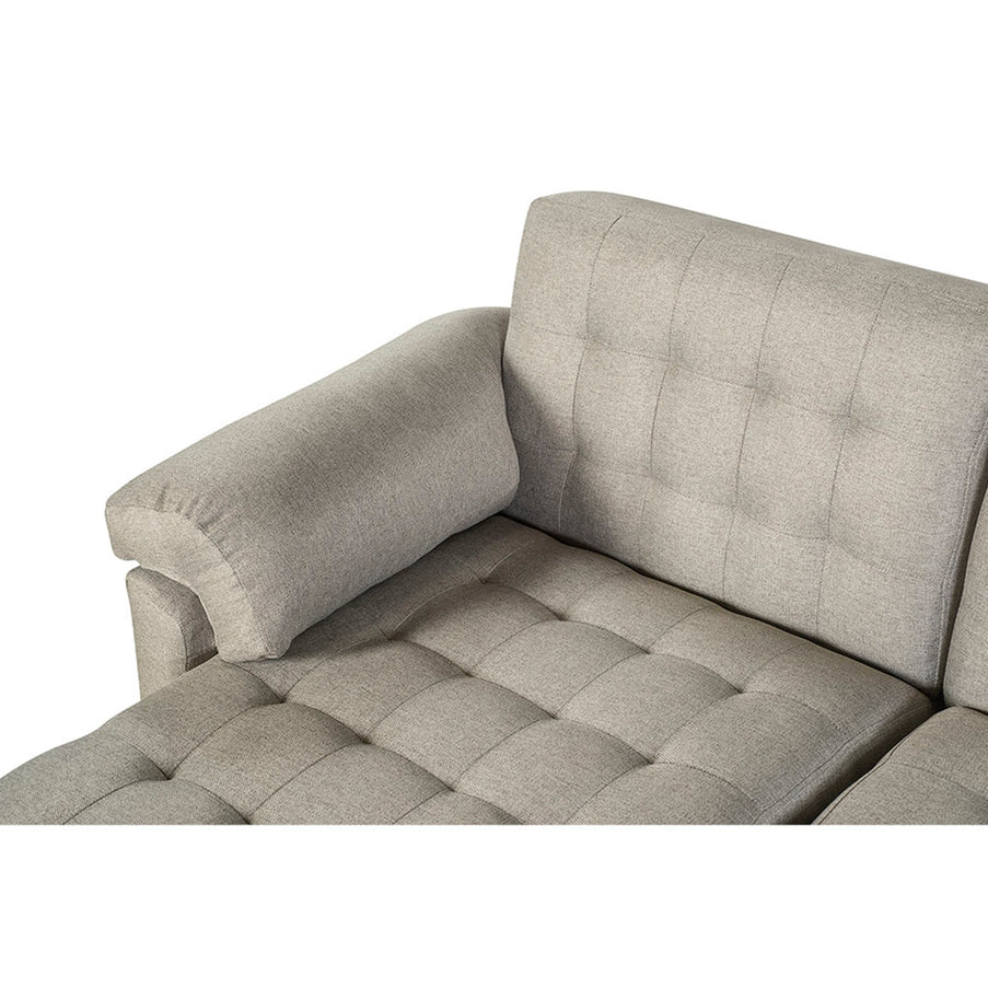 Sala Modular Doble Chaise Barker Color Gris Claro