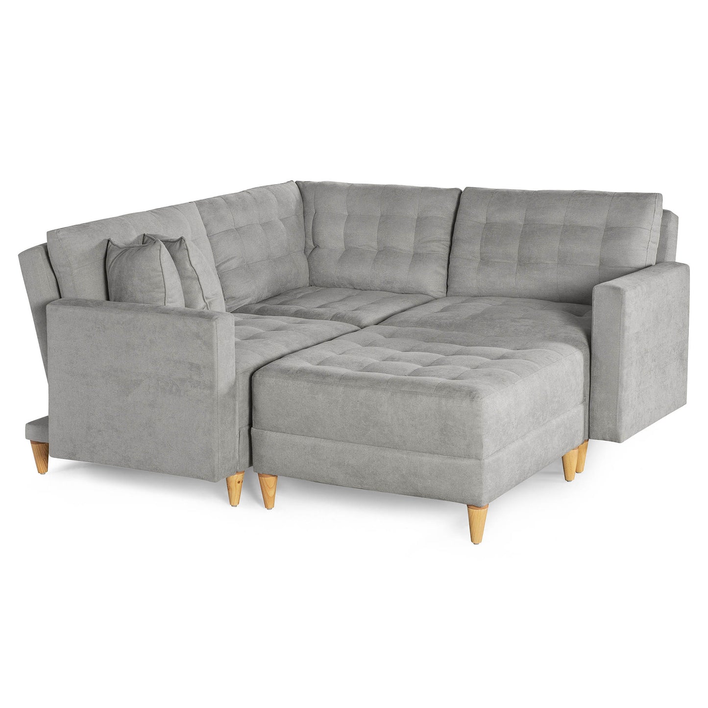 Sala Modular Godric de 4 modulos Color Gris Claro