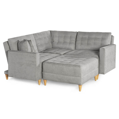 Sala Modular Godric de 4 modulos Color Gris Claro
