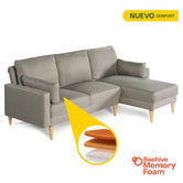 Sala Modular Chica Kissa Color Gris Claro