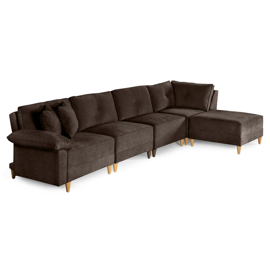 Sala Modular Maristella de 5 modulos Color Chocolate