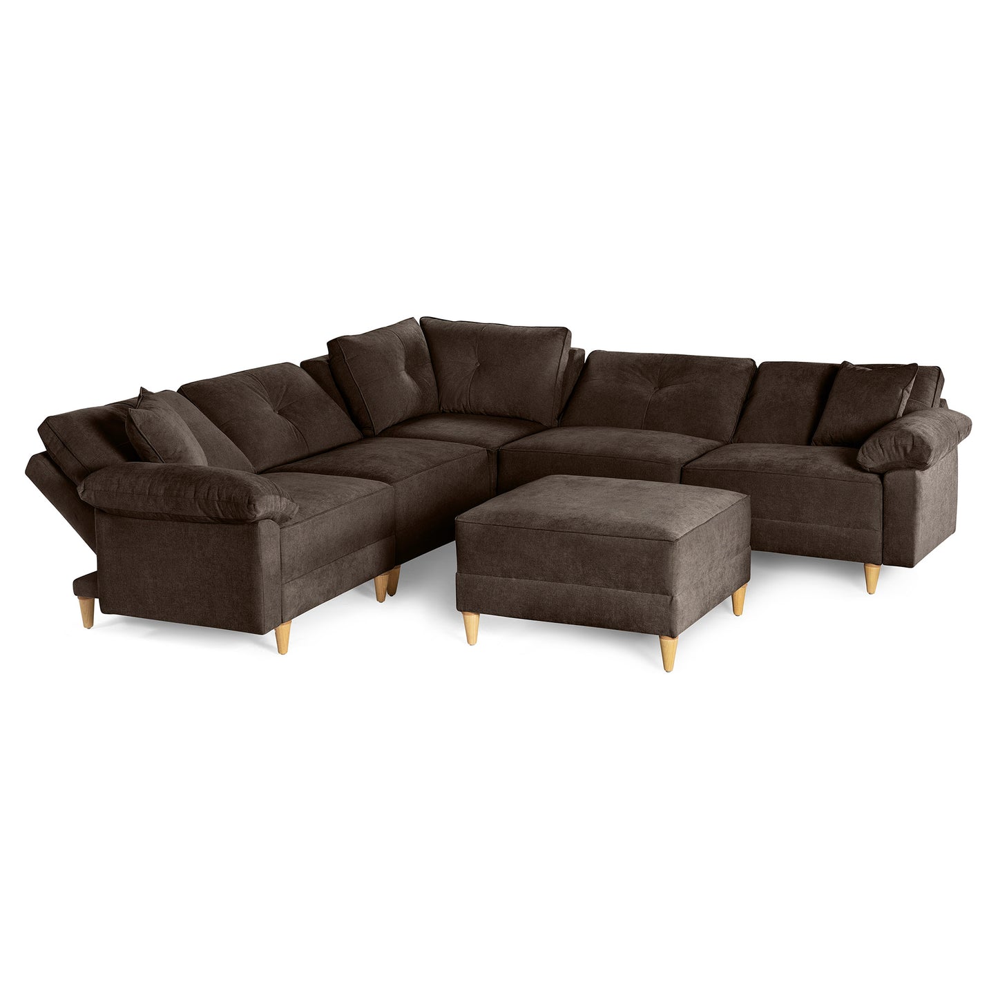 Sala Modular Maristella De 6 modulos Color Chocolate