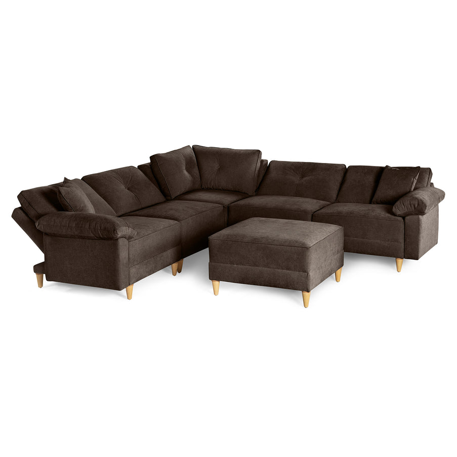 Sala Modular Maristella De 6 modulos Color Chocolate