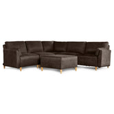 Sala De 6 Modulos Makora Morelli Memory Foam Chocolate Chenil Respaldo Reclinable De 3 Posiciones