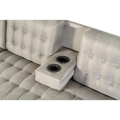 Sala Modular Doble Chaise Brandon Gris