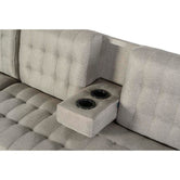 Sala Modular Doble Chaise Marietta Color Gris Claro