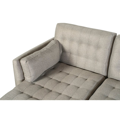 Sala Modular Doble Chaise Boyd Color Gris Claro