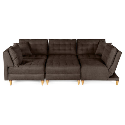 Sala Modular Godric de 6 modulos Color Chocolate