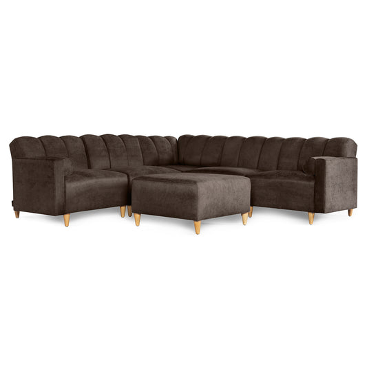 Sala Modular Kieran de 6 modulos Color Chocolate