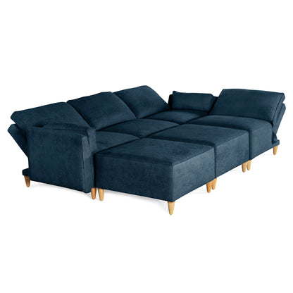 Sala modular Morelli de 6 modulos Color Azul