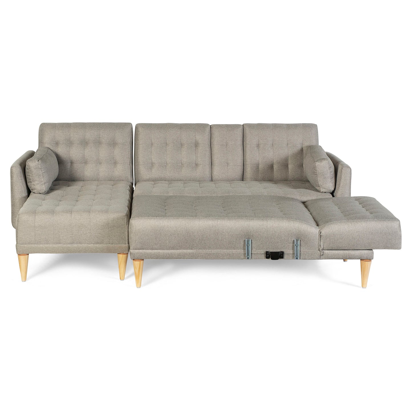 Sala Modular Doble Chaise Boyd Color Gris Claro