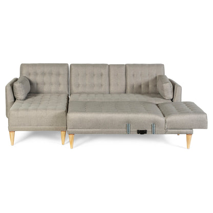 Sala Modular Doble Chaise Boyd Color Gris Claro