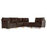 Sala De 5 Modulos Makora Everyn Memory Foam Chocolate Chenil Respaldo Reclinable De 3 Posiciones
