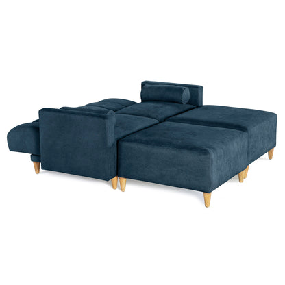Sala Modular Kieran de 4 modulos Color Azul