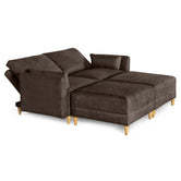 Sala De 4 Modulos Makora Everyn Memory Foam Chocolate Chenil Respaldo Reclinable De 3 Posiciones