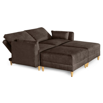 Sala modular Everyn 4 modulos Color Chocolate