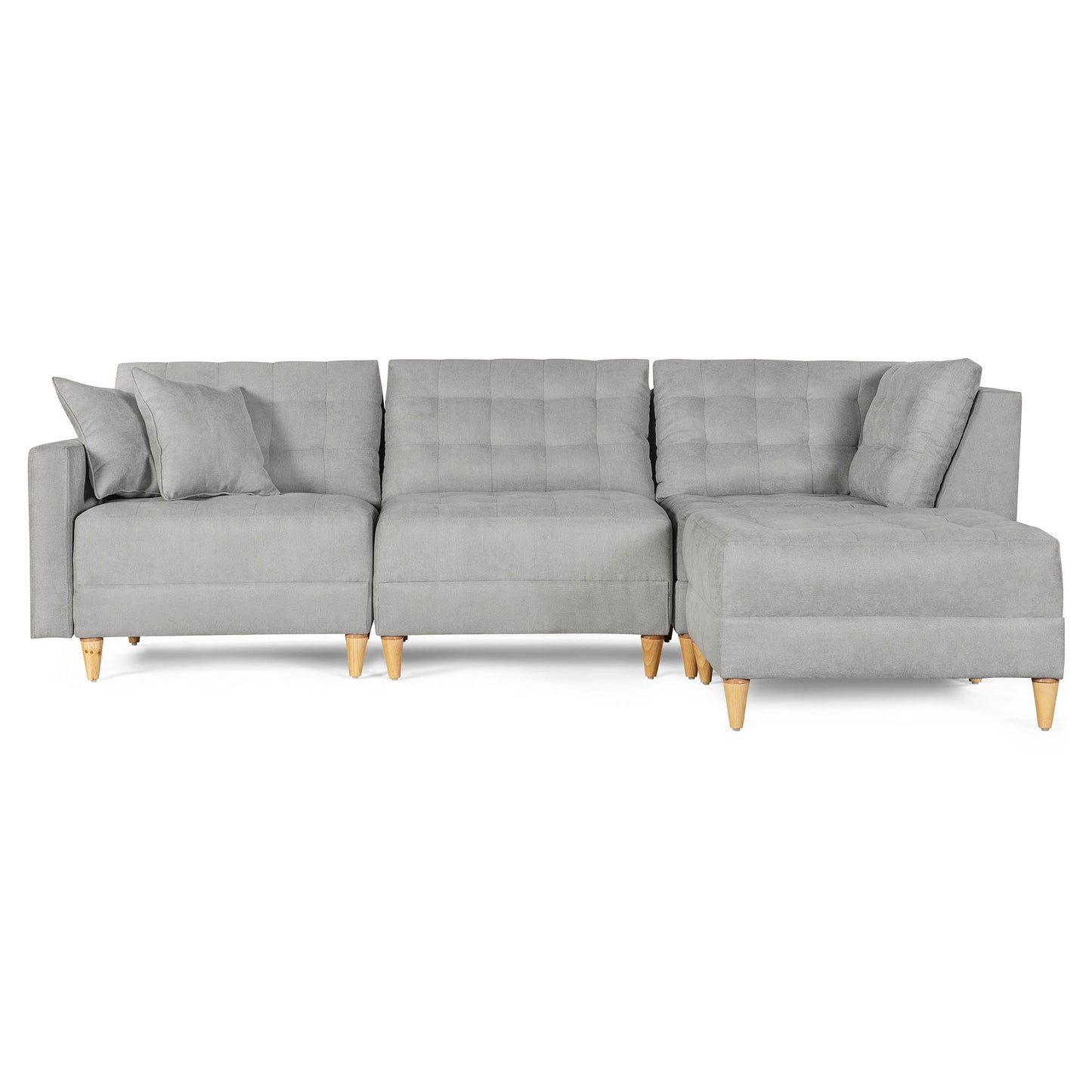 Sala Modular Godric de 4 modulos Color Gris Claro