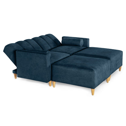 Sala Modular Kieran de 4 modulos Color Azul
