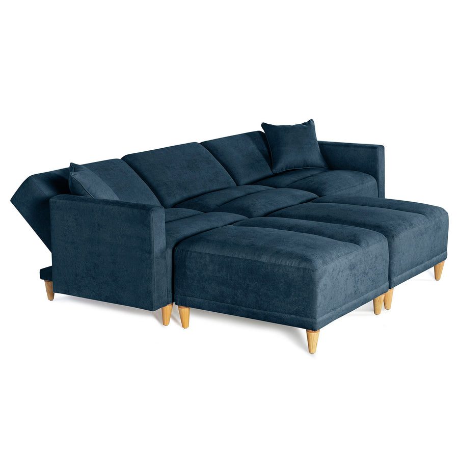 Sala modular Avalon de 5 modulos Color Azul | Makora