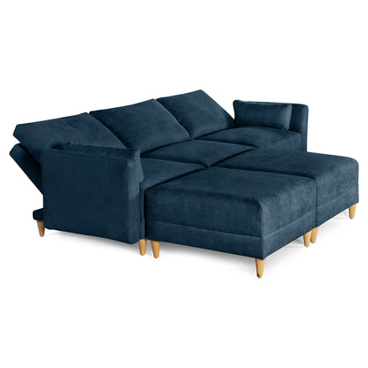 Sala modular Everyn de 5 modulos Color Azul