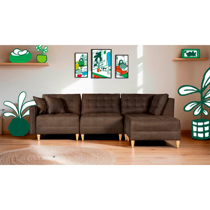 Sala Modular Godric de 4 modulos Color Chocolate