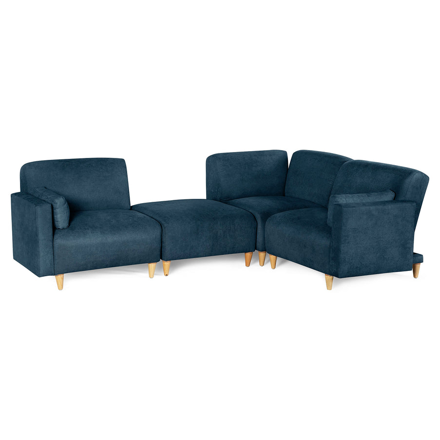 Sala Modular de 4 modulos Zavian Color Azul